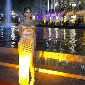 Satin Gold Dress